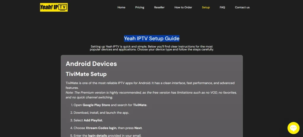 Yeah IPTV – Premium Streaming, 40K+ Channels Worldwide 3 Wide Device Compatibility for Flexible Viewing Options